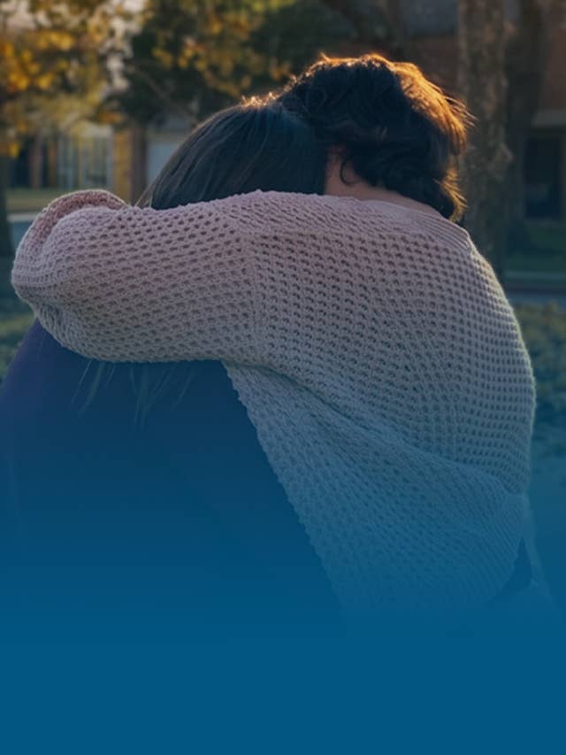 Mother and daughter embracing