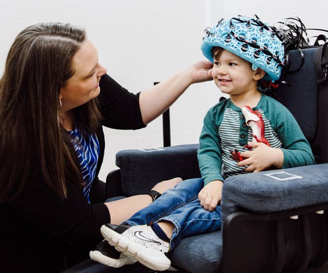 Neurologist with child
