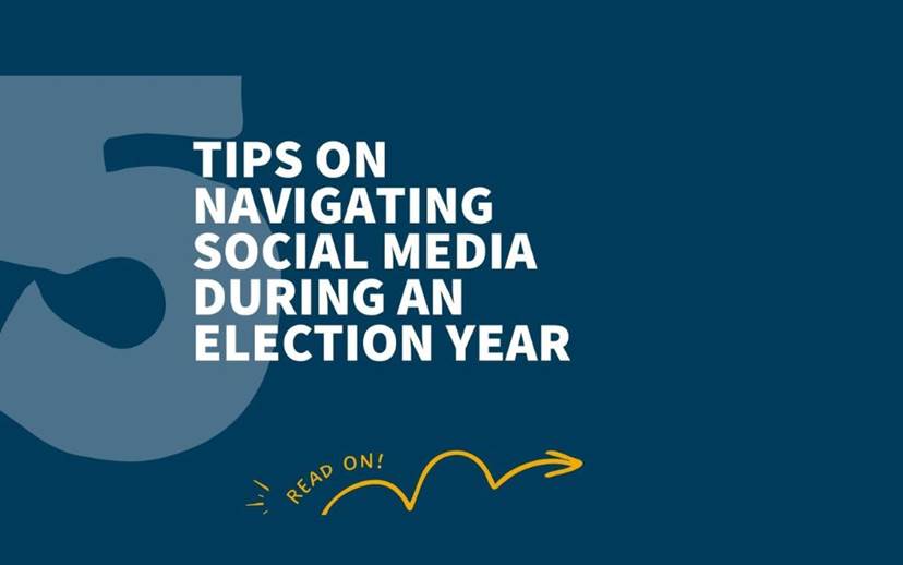 Tips on navigating social media in an election year banner