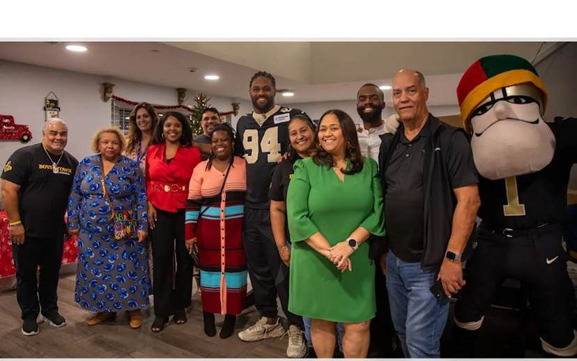 Cam Jordan Visits Boys Town New Orleans