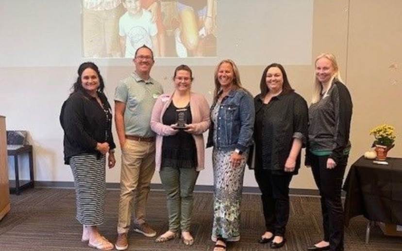 Boys Town Employees Accept Foster Family of Year Award for Sempeck Family