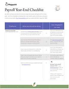 Wagepoint Year-End Payroll Checklist