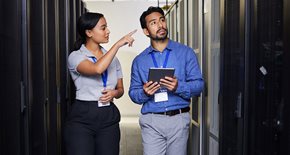 People working on security system