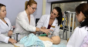 Group of students working together