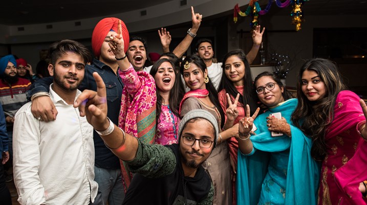 Students at Diwali 