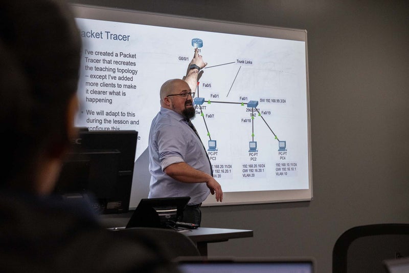Person giving a presentation