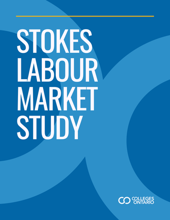 Stokes Labour Market Study cover photo featuring the Colleges Ontario logo and branding.