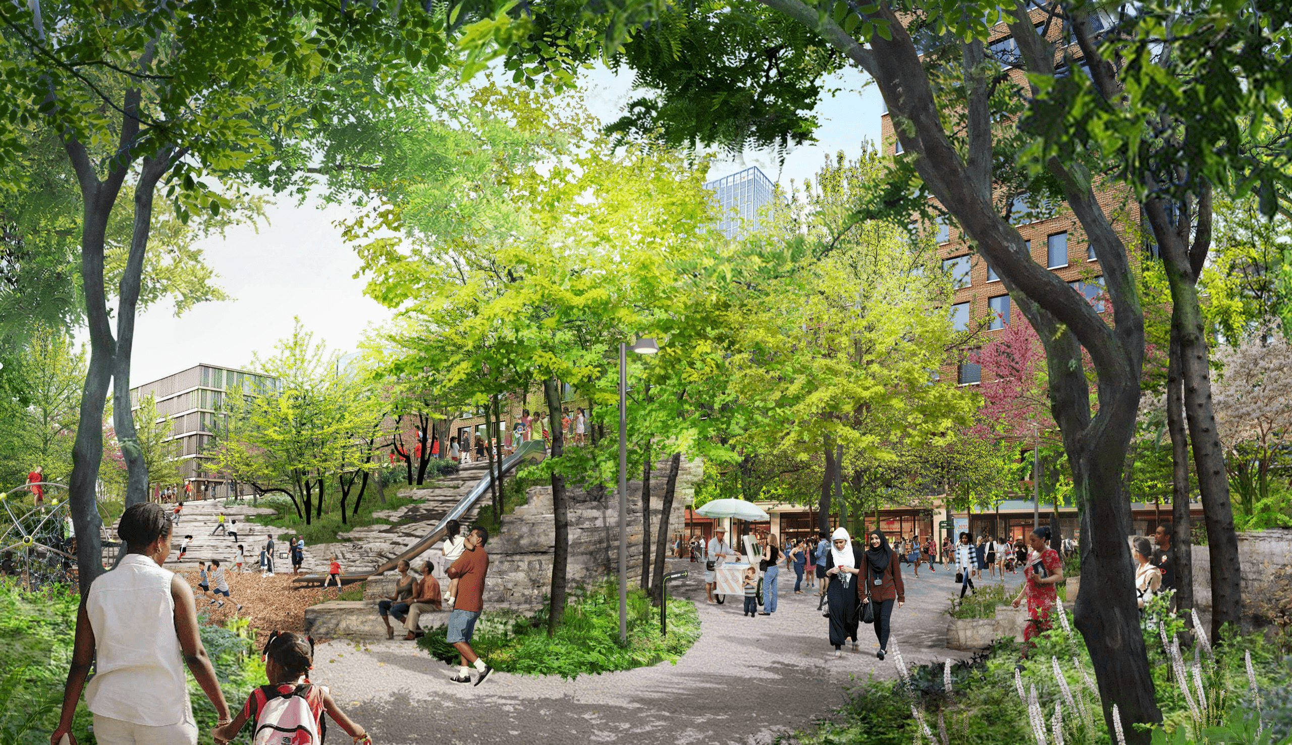 Downsview’s runway is becoming a pedestrian boulevard