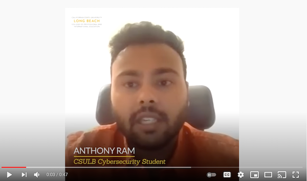 CSULB Cybersecurity student Anthony Ram
