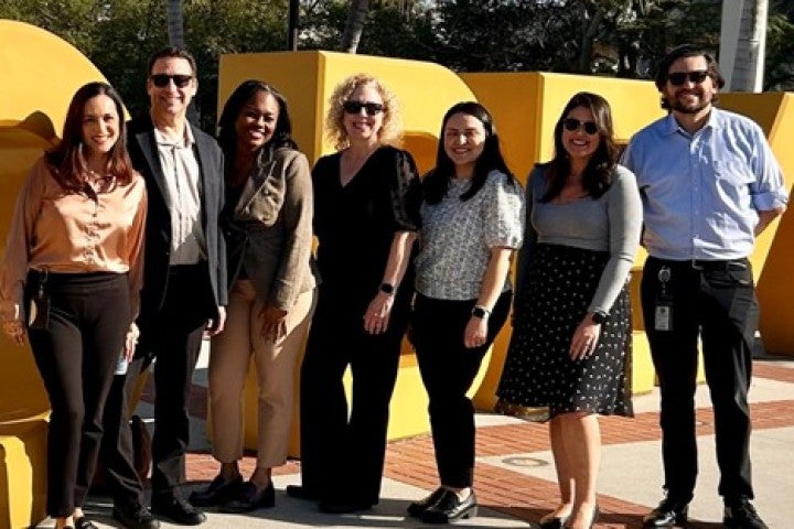 7 people from Port of Long Beach on campus at CSULB