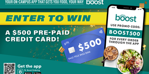 Download the Boost app a & place an order using the promo code BOOST500 to be entered into a draw for a $500 Pre-paid Mastercard!!!