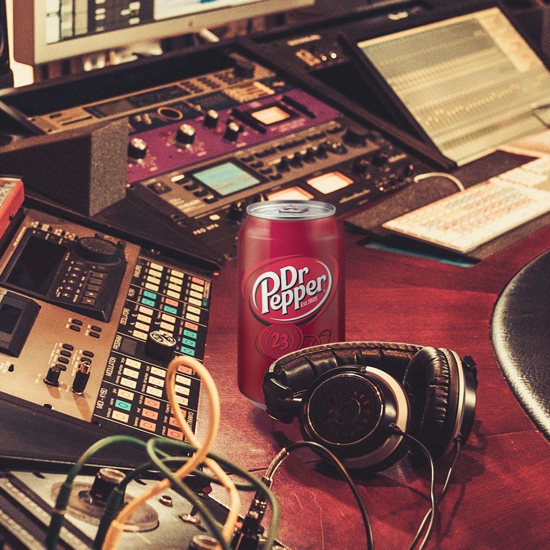 Dr Pepper recording session