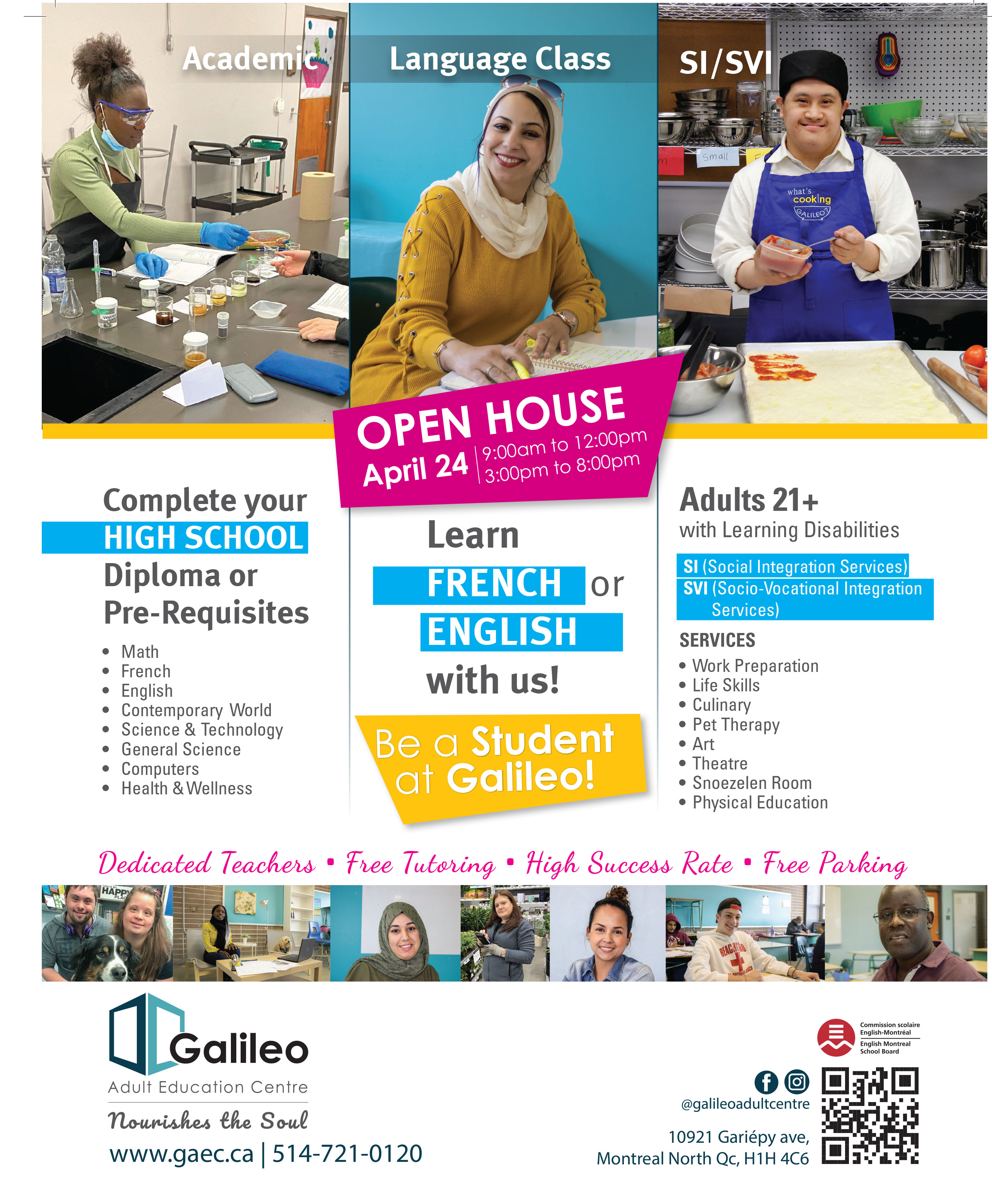 Galileo Adult Education Centre Open House  Flyer