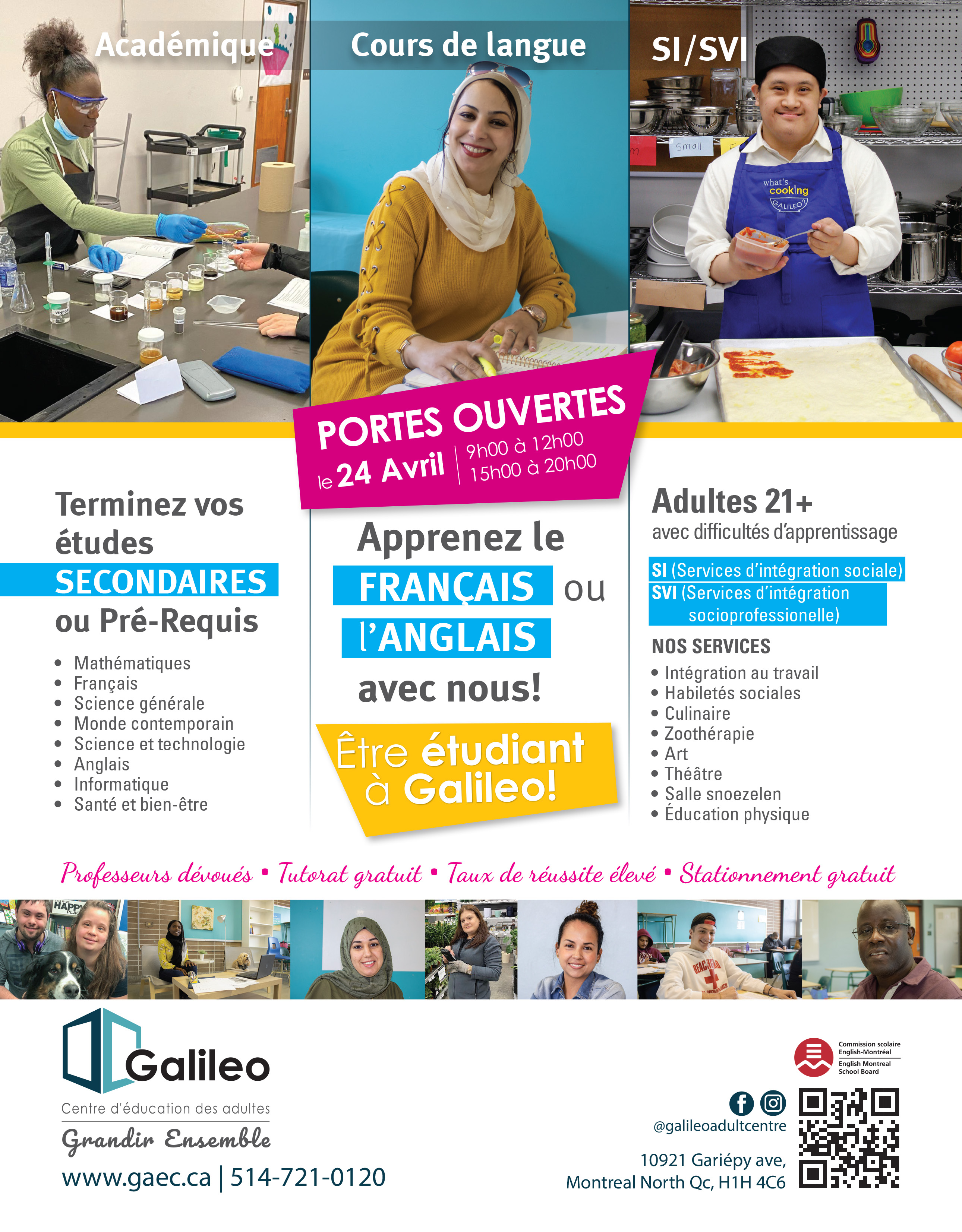 Centre d'éducation des adultes Galileo  portes ouvertes