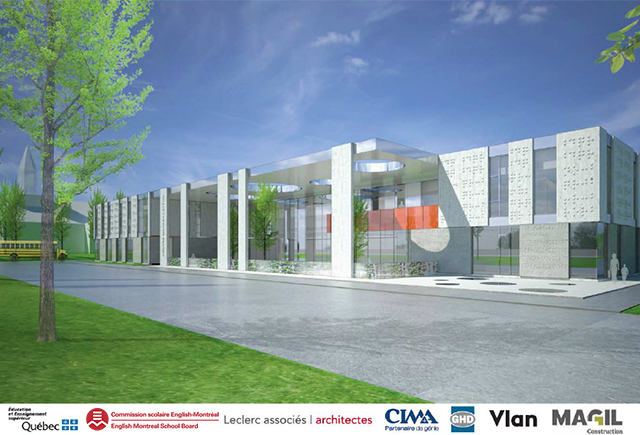 artist rendering of complete building