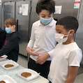 elementary students - cooking class