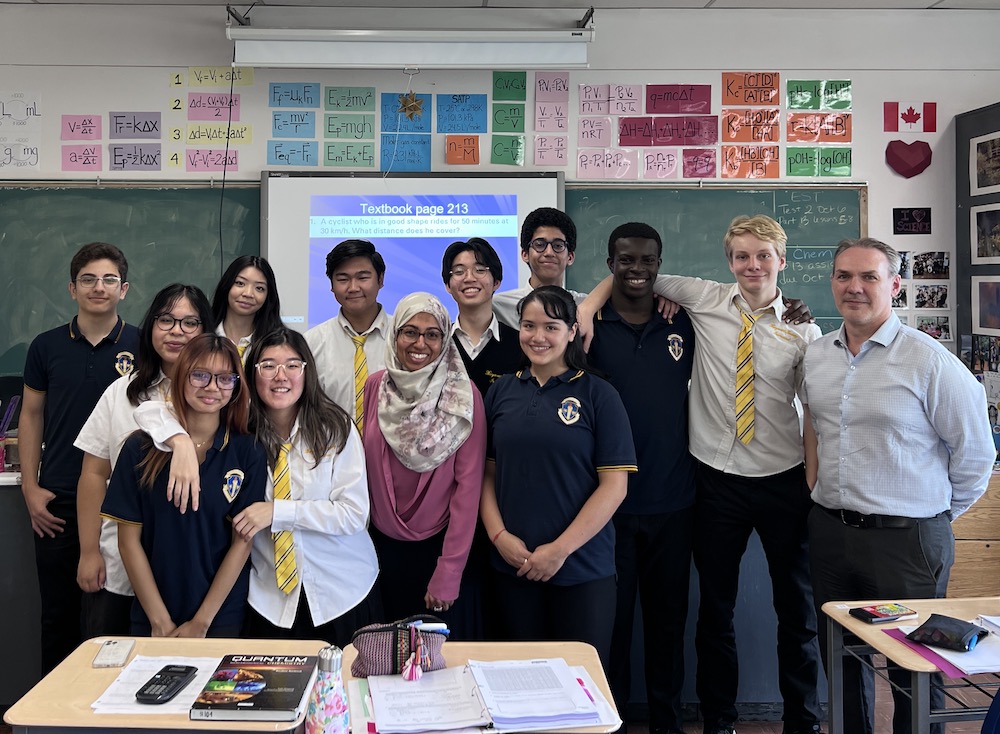 Marymount school admins with students