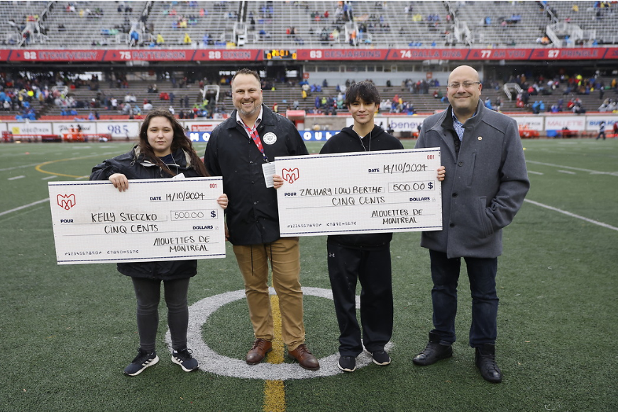  Montreal Alouettes  honour two EMSB students