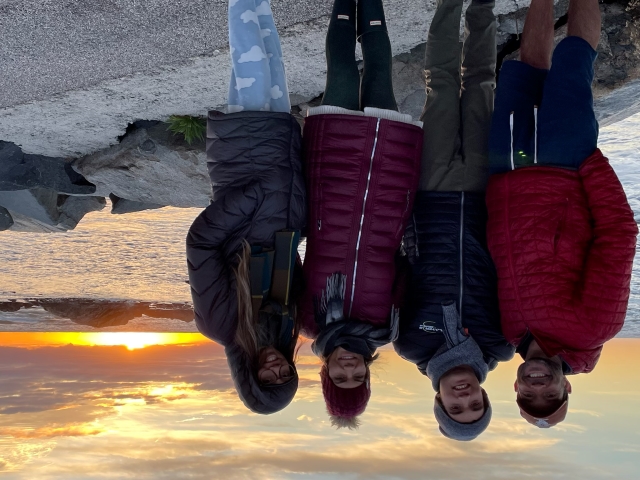 Photo caption: Celebrating Keyan’s 19th birthday in Maine in October 2022, were, from left: Kunal, Keyan, Audrey and Manisha 