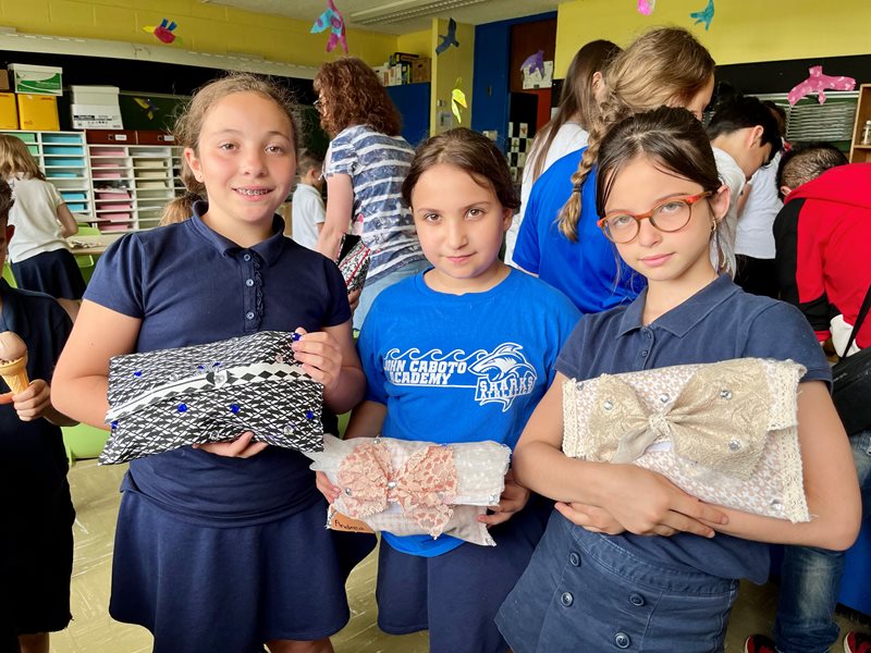 Simon Chang visited JCA students on June 6 to see the pencil cases that they created this school year." /></p> <p>Simon Chang visited JCA students on June 6 to see the pencil cases that they created this school year.