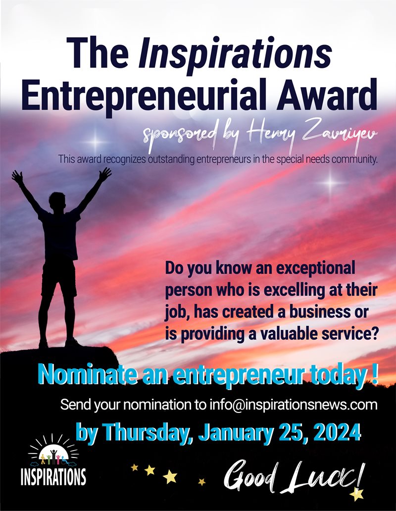 The Inspirations Entrepreneurial Award sponsored by Henry Zavriyev