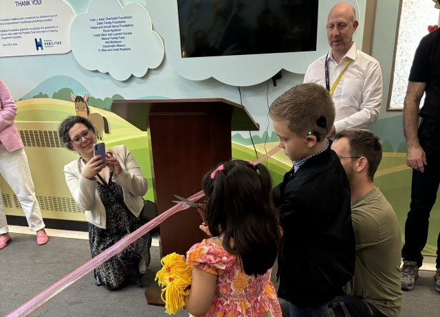 The ribbon cutting ceremony inaugurated the newly updated Pediatric Deaf and Hard of Hearing Wing on June 12.