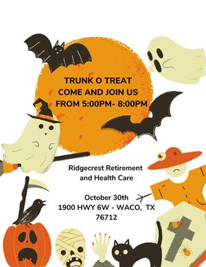 Trunk or Treat at Ridgecrest Retirement and Healthcare