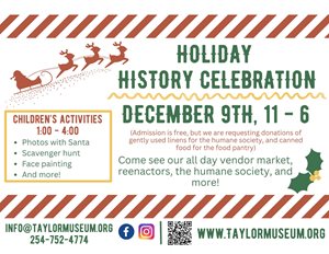 Holiday History Celebration - Taylor Museum of Waco