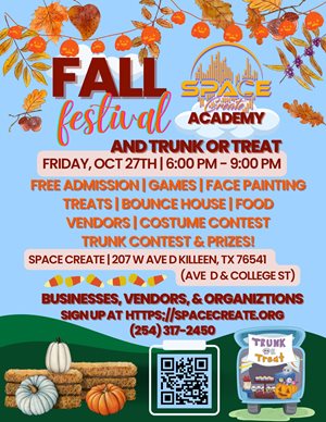 Space Create Academy - 1st Annual Fall Festival and Trunk or Treat