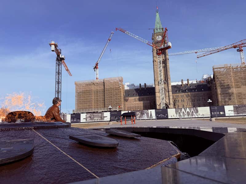 The Centennial Flame, still burning
