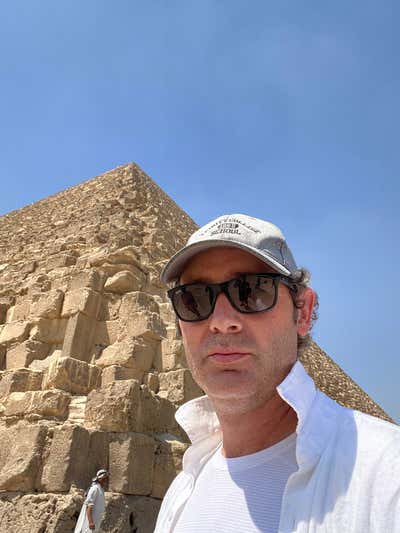 At the base of the Great Pyramid