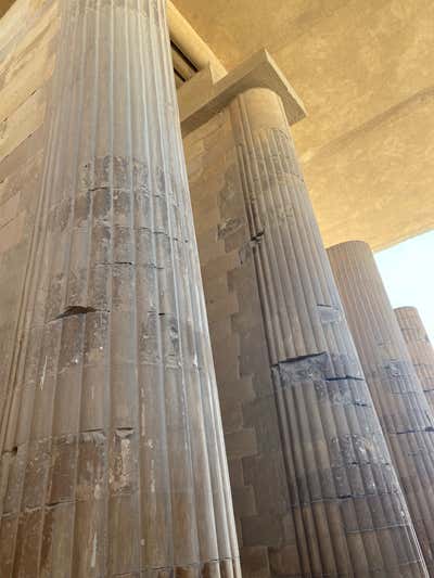 Ancient fluted columns at Saqqara