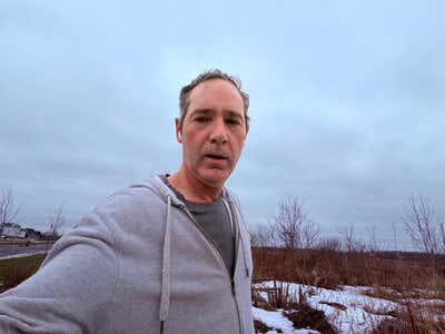 Joel out for his first outdoor run of 2026 on a cold winter day