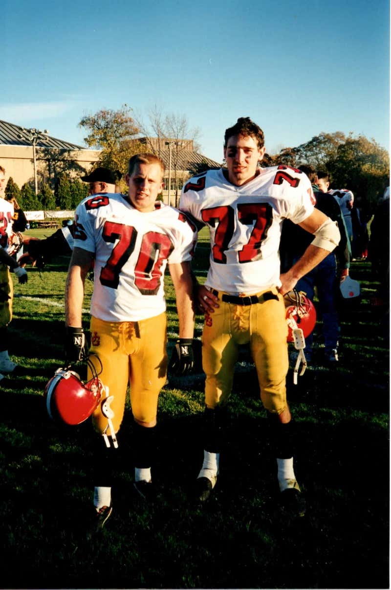 My best friend Jason and I after our final game