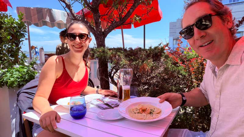 Chowder and a beer on the waterfront to close it out