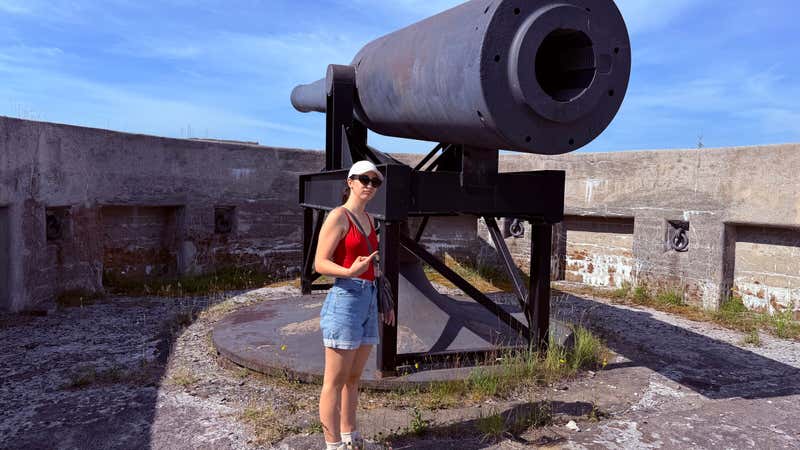 Gem next to one of the big guns