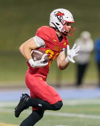 Running with the ball at Alumni Stadium