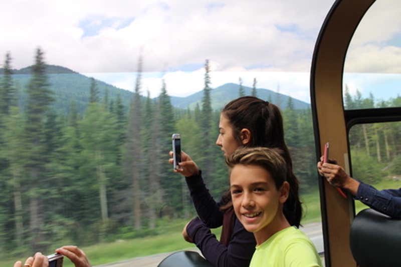 Capturing the Rockies from the observation car on the Canadian