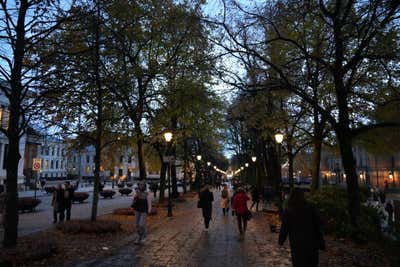 Karl Johans gate at dusk