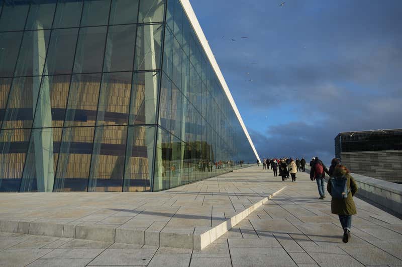 Walking up the Opera House roof