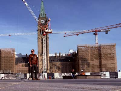 The scale of the renovation work is hard to capture