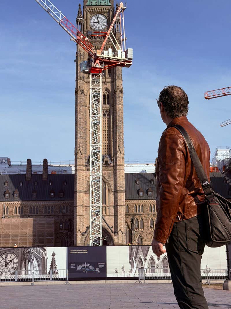 Looking up at what's being rebuilt