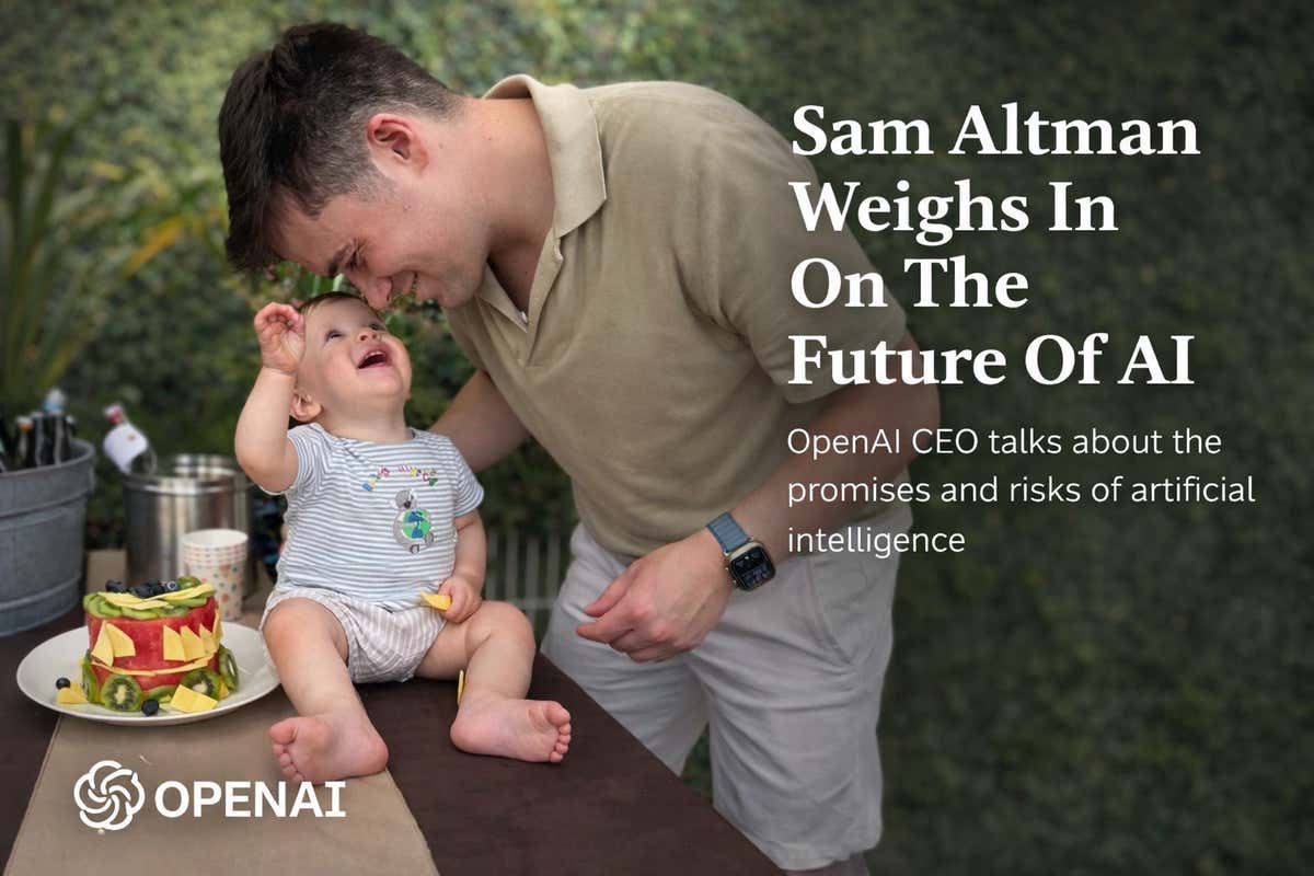 Sam Altman Weighs In On The Future Of AI - remixed image from Altman's blog post