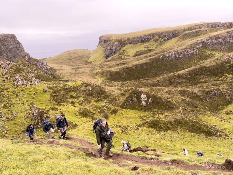 Our group heading up the trail, which gives you some sense of the scale of the place