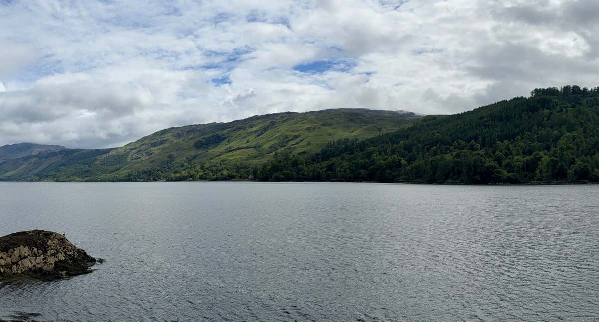 The view across the loch from that rock beside the castle, the same spot I was standing on when the sun came out for a moment.