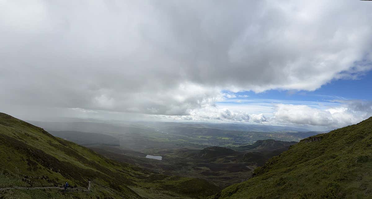Light beams on the valley as the clouds rolled back in