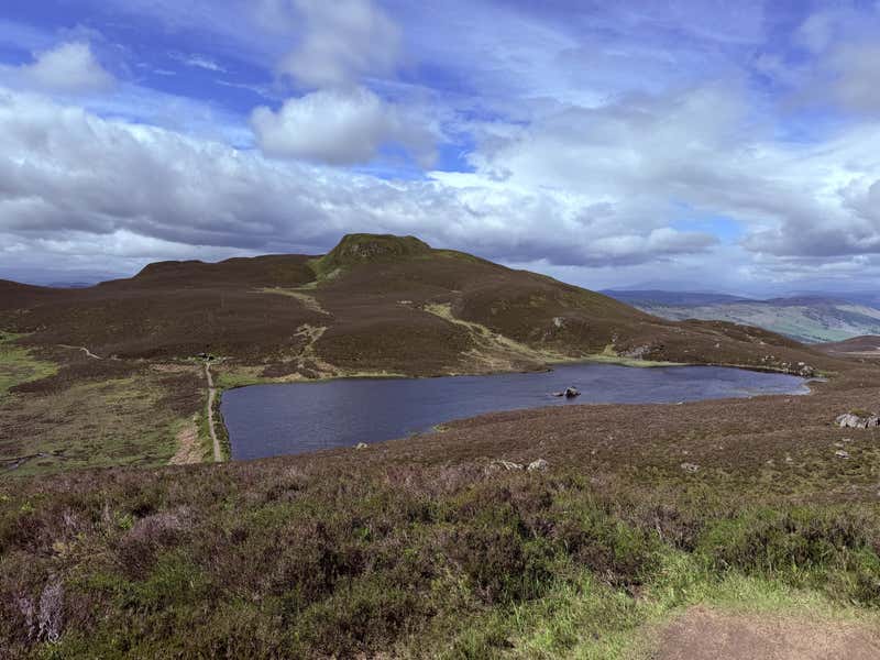 Loch a' Choire with the Ben Vrackie peak rising behind it