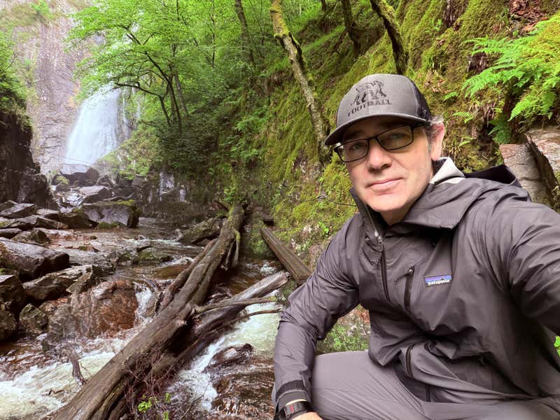 Me at the foot of the falls