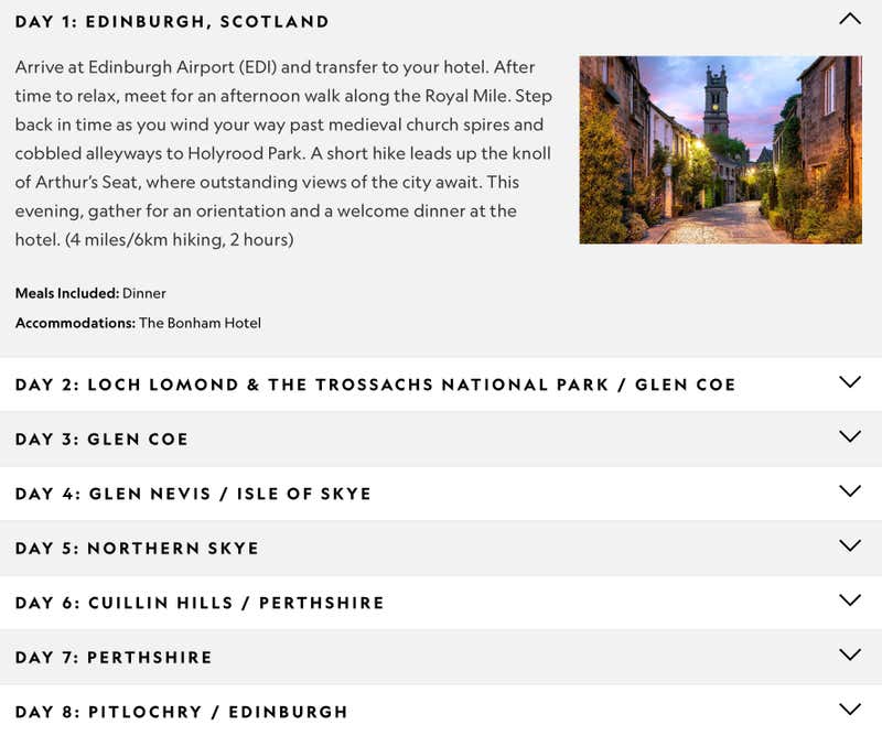 The 8-day itinerary from National Geographic Expeditions