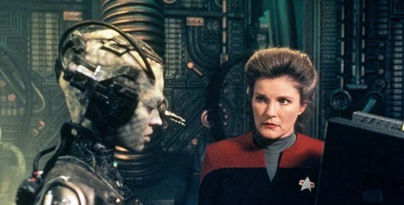 Janeway helping Seven of Nine reclaim her humanity